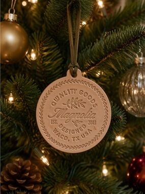 Magnolia "Quality Goods" Christmas Ornament Waco TX